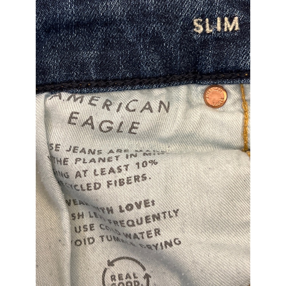 American Eagle‎ Outfitters Men Slim Fit Airflex Jeans Dark Wash Size 26x30